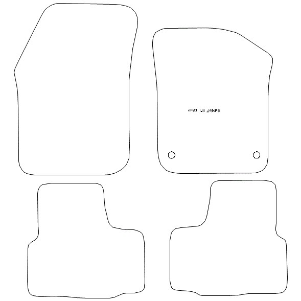 Seat Mii Round Clips Car Mats